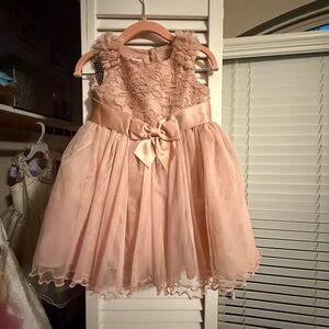 Elegant Pink Kids Dress with Bow